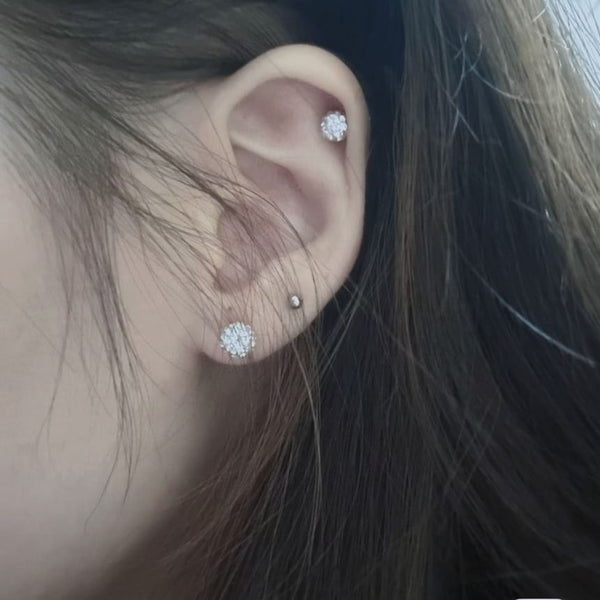 Ball Stud Rhinestone Earring FashionChic