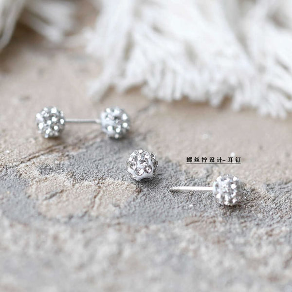 Ball Stud Rhinestone Earring FashionChic