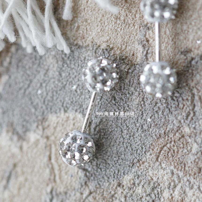 Ball Stud Rhinestone Earring FashionChic
