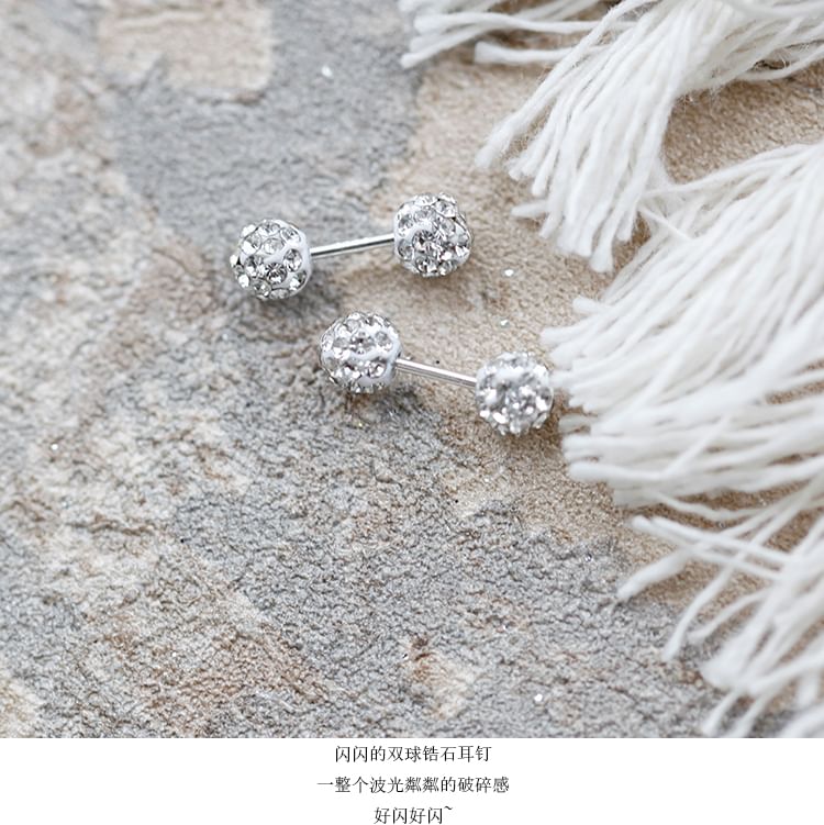 Ball Stud Rhinestone Earring FashionChic
