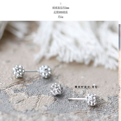Ball Stud Rhinestone Earring FashionChic