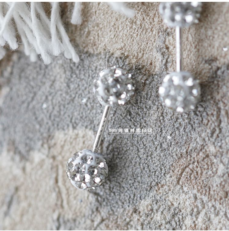 Ball Stud Rhinestone Earring FashionChic