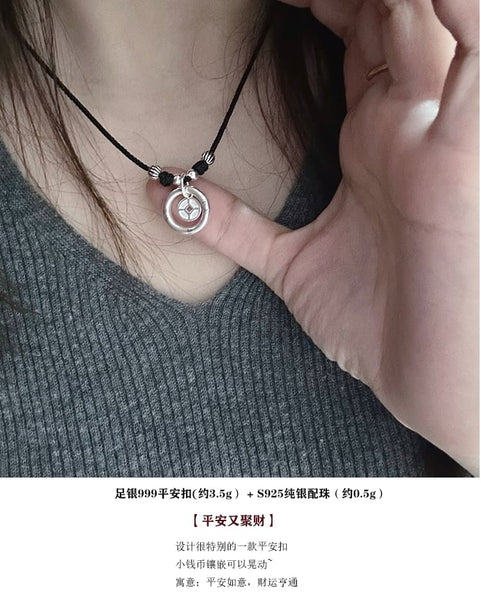 Silver Necklace Fortune Sterling FashionChic