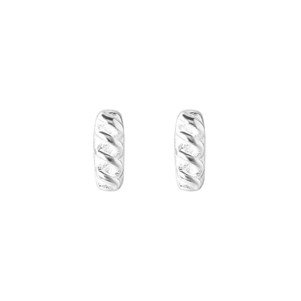 Earring Baguette Silver Stud Sterling FashionChic