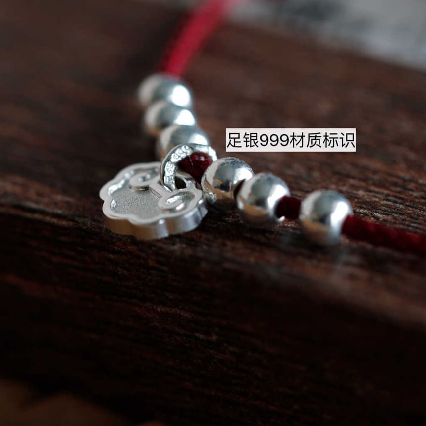 Silver Beaded / Bracelet Anklet Rope FashionChic