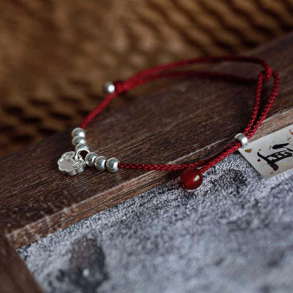 Silver Beaded / Bracelet Anklet Rope FashionChic