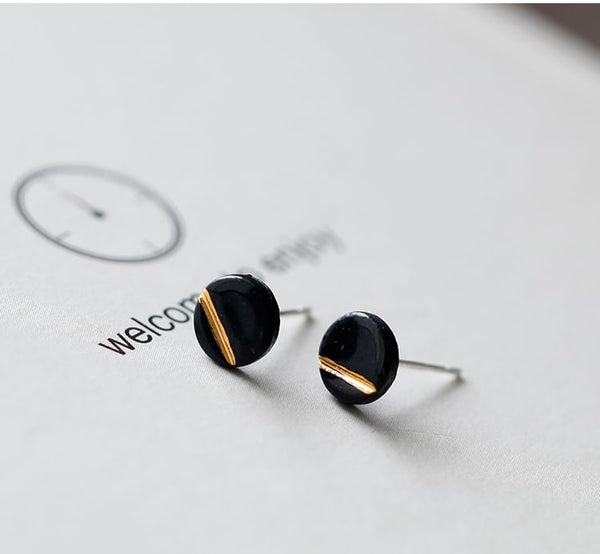 Earring Disc Stud FashionChic