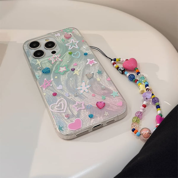 Decoration / Set Phone Strap Star Case Adhesive Rhinestone FashionChic