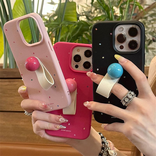 Case Strap Dotted Phone Finger FashionChic
