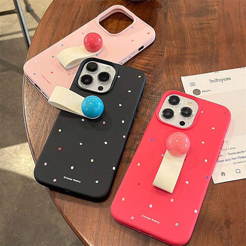 Case Strap Dotted Phone Finger FashionChic