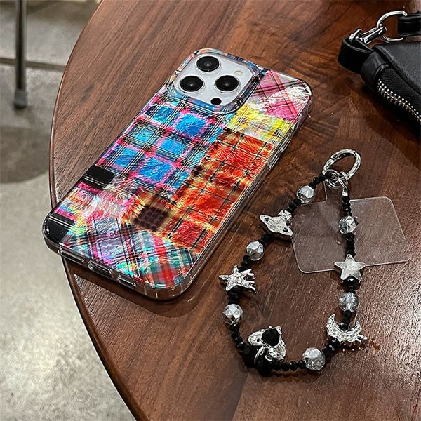 Phone Case Plaid Holographic FashionChic