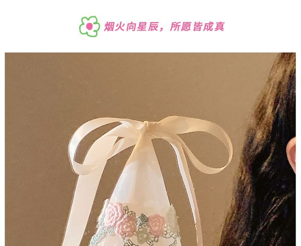 Ruffle Embroidered Hat Party FashionChic