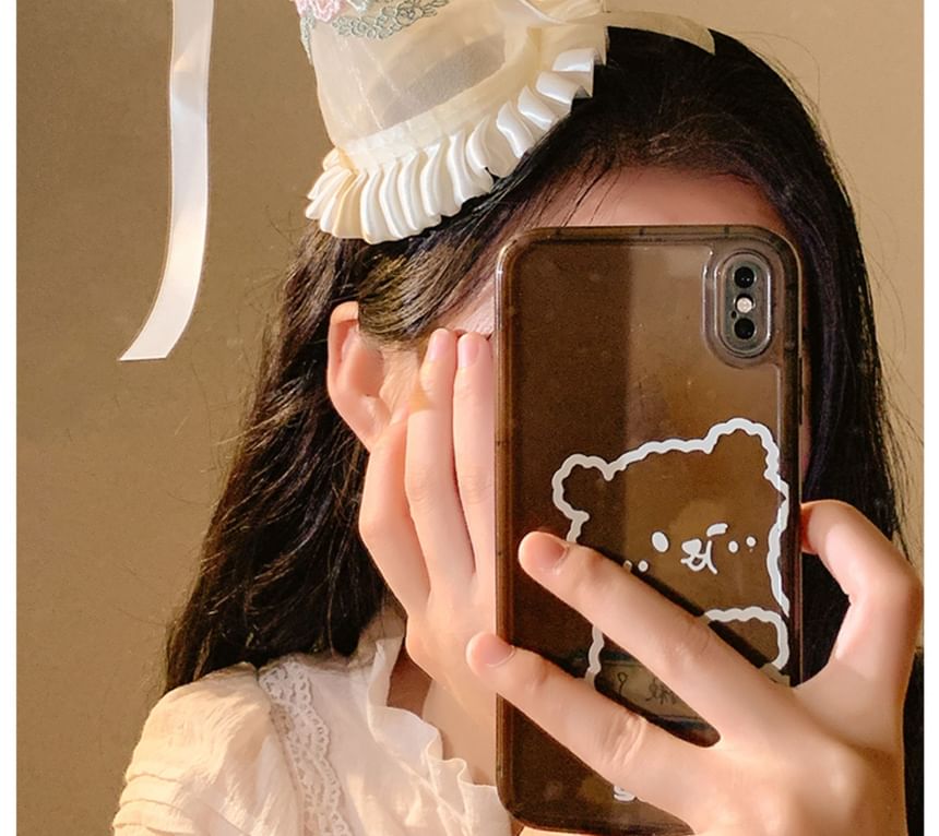 Ruffle Embroidered Hat Party FashionChic