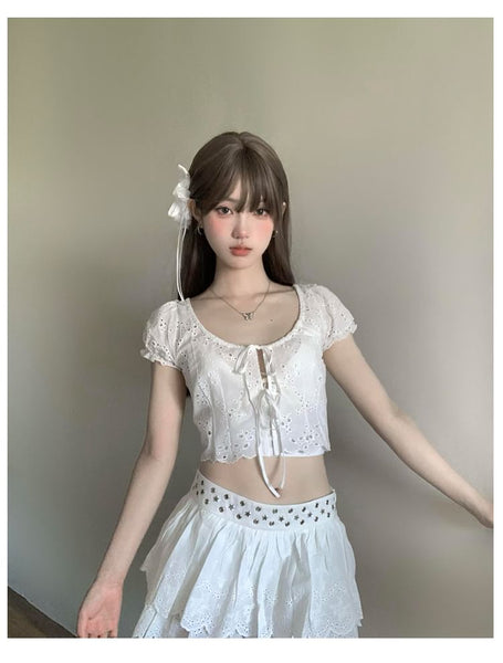 Flower Bowknot Clip Hair FashionChic