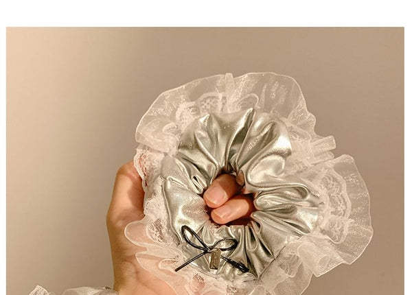 Scrunchie Trim Ruffle FashionChic