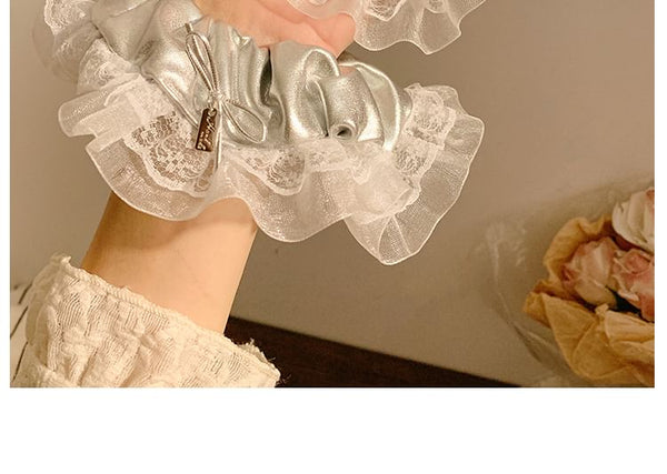 Scrunchie Trim Ruffle FashionChic