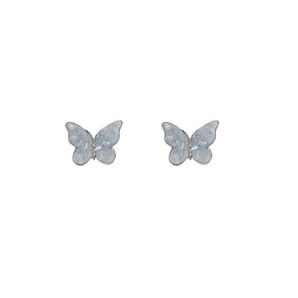 Clip-On Ear / Earring Butterfly Faux Crystal Stud FashionChic