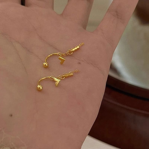 Alloy Earring Heart Threader FashionChic