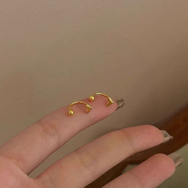 Alloy Earring Heart Threader FashionChic