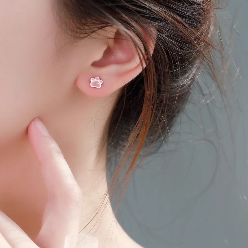 Earrings Cat Ceramic Paw FashionChic