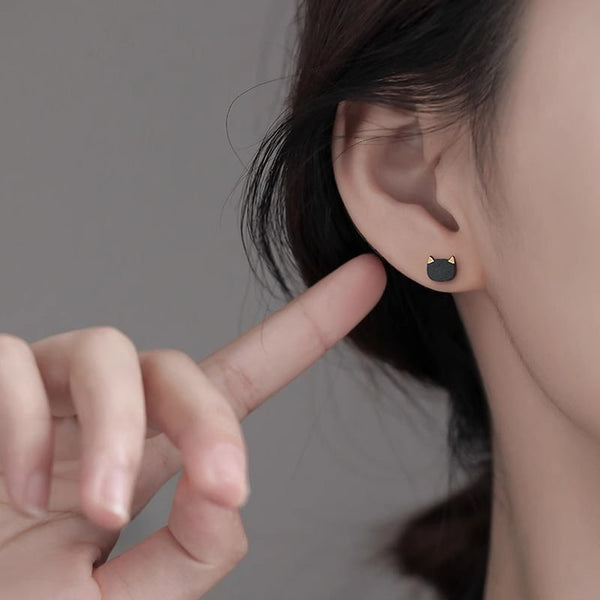 Cat Stud Earring Ceramic FashionChic
