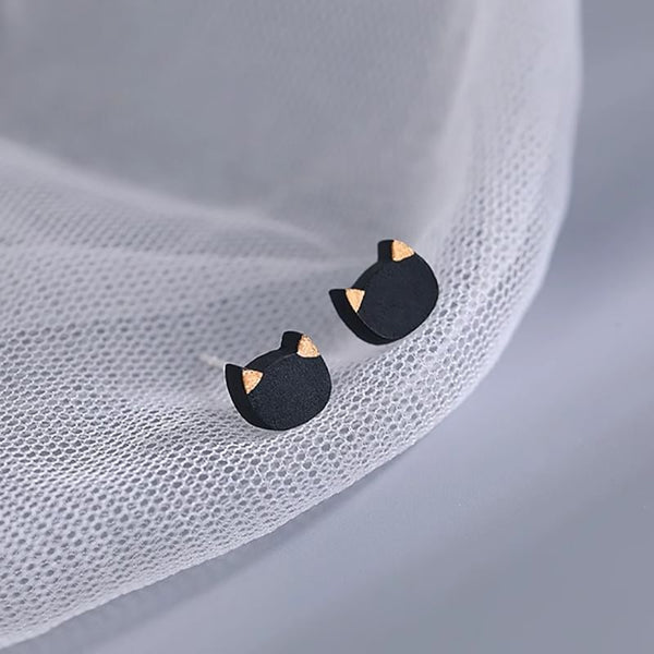 Cat Stud Earring Ceramic FashionChic