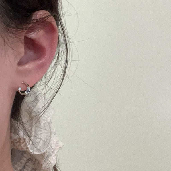 Earring Rhinestone Stud Moon Alloy FashionChic