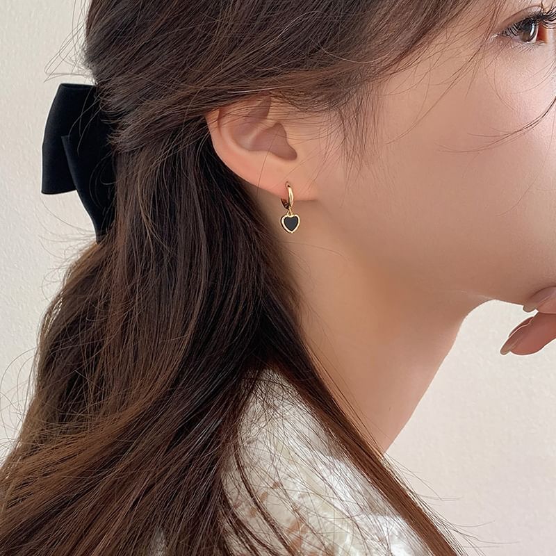 Earring Heart Alloy Drop FashionChic