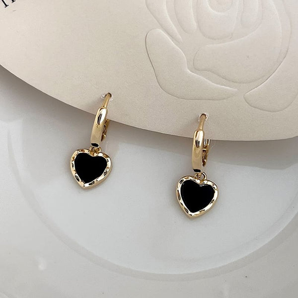 Earring Heart Alloy Drop FashionChic