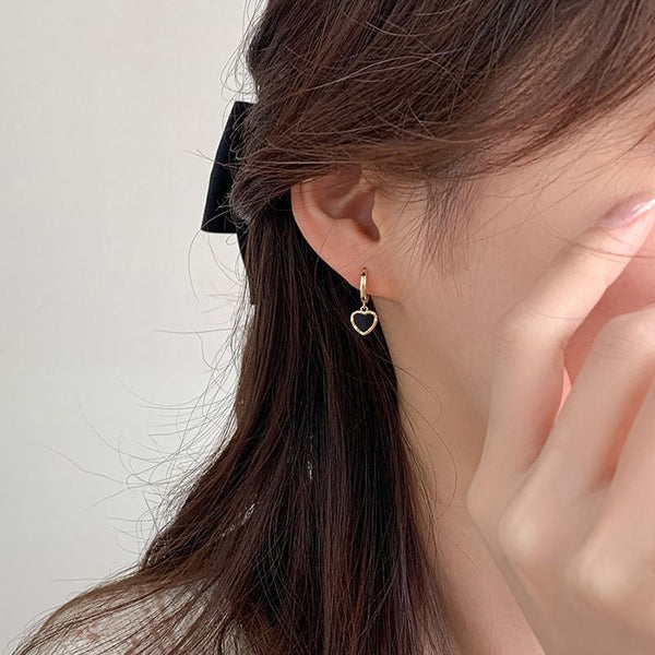 Earring Heart Alloy Drop FashionChic