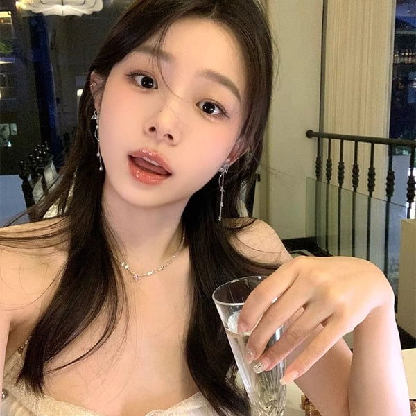 Earring Eye Alloy Butterfly Faux Dangle Stone Cat FashionChic