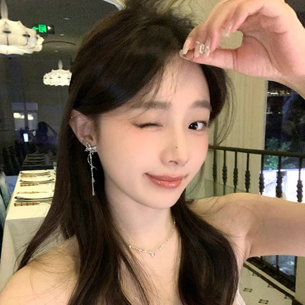 Earring Eye Alloy Butterfly Faux Dangle Stone Cat FashionChic