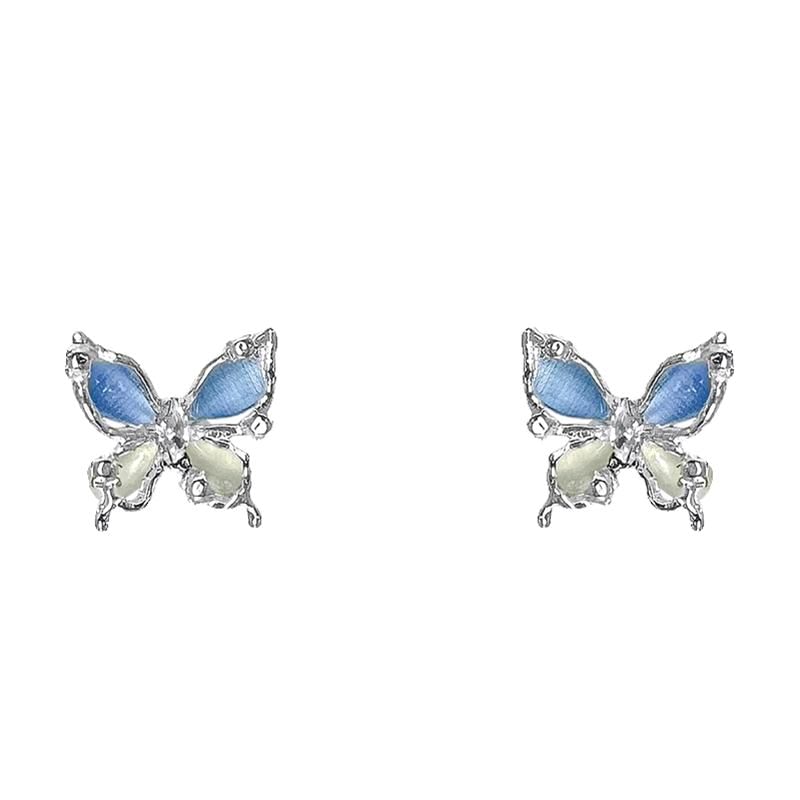Eye Faux Stud Stone Alloy Cat Earring Butterfly FashionChic