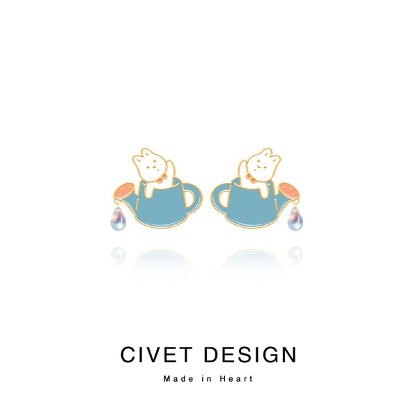 Sterling Various Earring Silver Cuff Designs ( ) Rabbit Cartoon Ear / Stud FashionChic