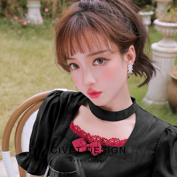 Halloween Silver Stud Cuff Ear / Cartoon Sterling Earring Asymmetrical FashionChic