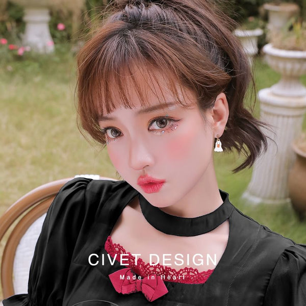 Velvet Halloween Phantom Earring Pumpkin Jewelry + Box FashionChic