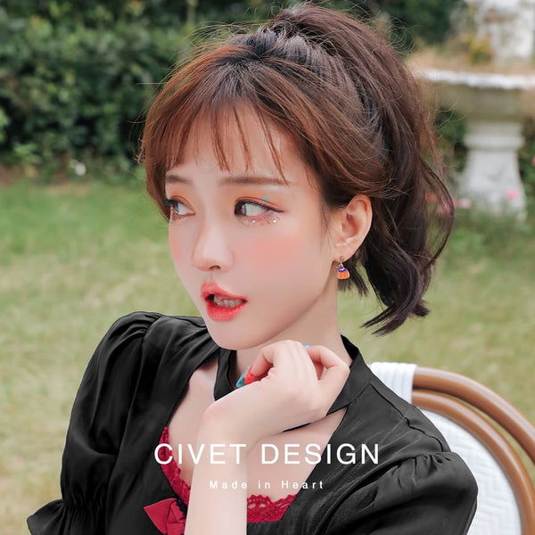 Velvet Halloween Phantom Earring Pumpkin Jewelry + Box FashionChic