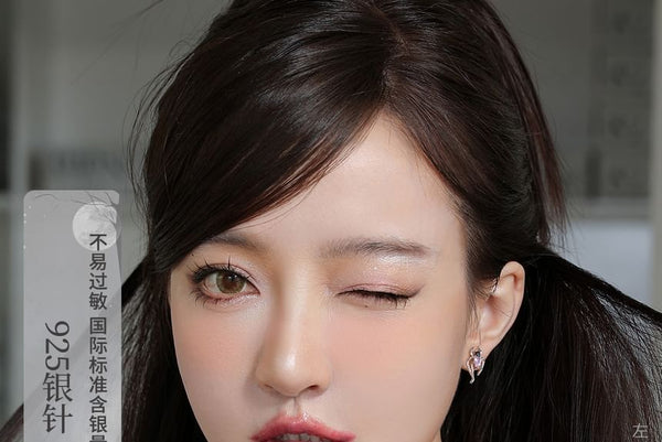 Earring Sterling Cuff Stud Simple Spider Ear / Silver FashionChic