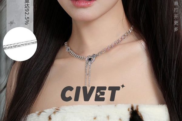 Earring Sterling Cuff Stud Simple Spider Ear / Silver FashionChic