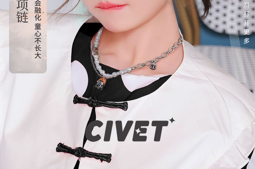 Pumpkin Necklace ChiropteraPearl Halloween FashionChic