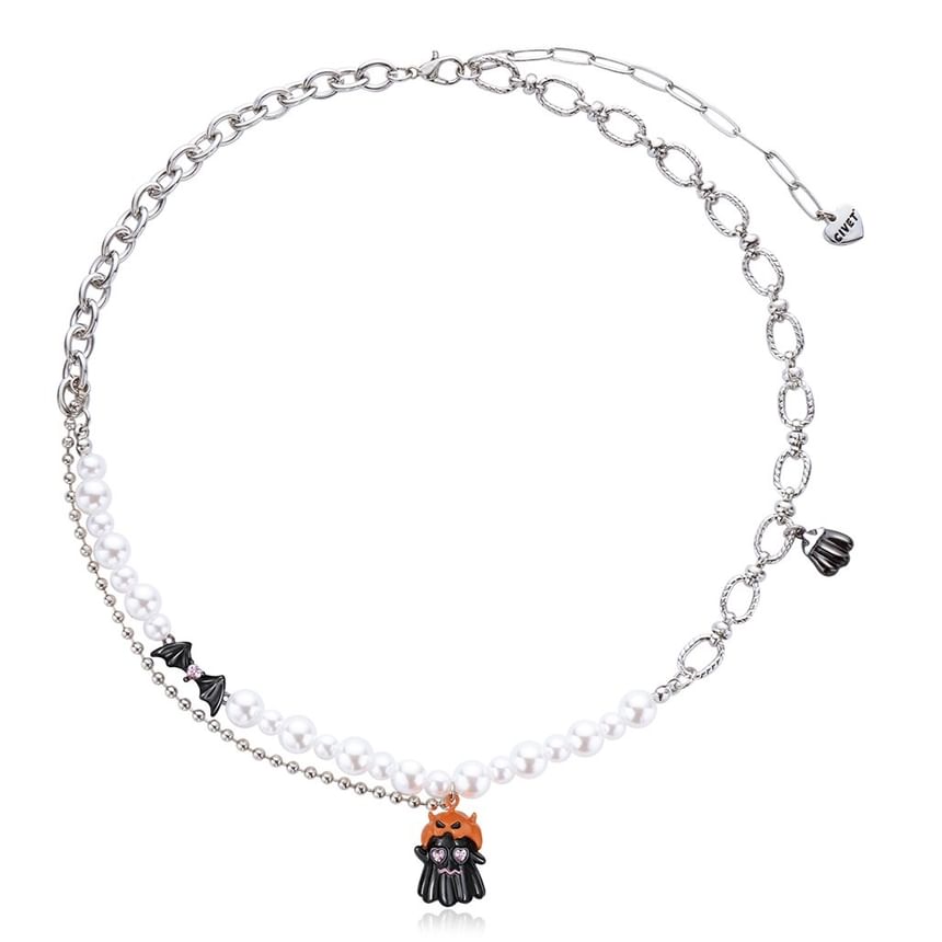 Pumpkin Necklace ChiropteraPearl Halloween FashionChic