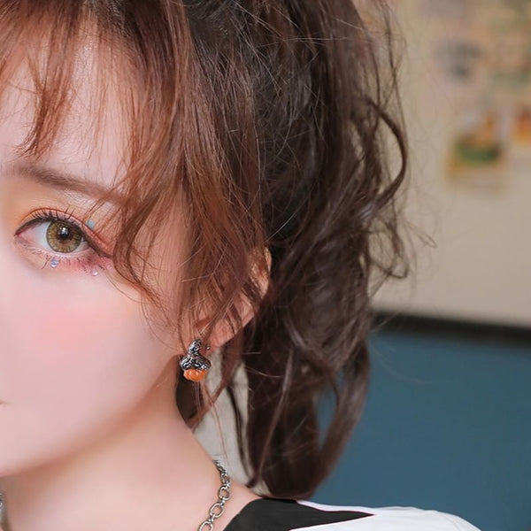 / Stud Silver Halloween Cuff Earring Sterling Ear Pumpkin Phantom FashionChic