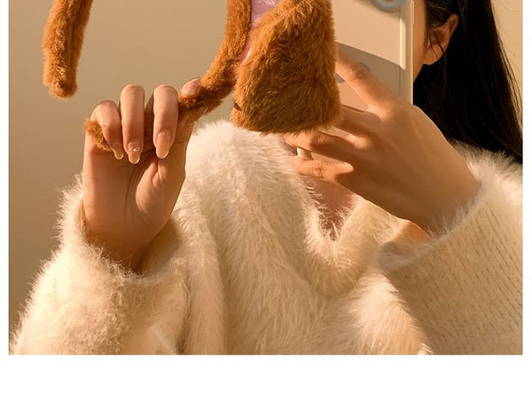 Headband (Various Designs) Wash Chenille Face Ear Animal FashionChic