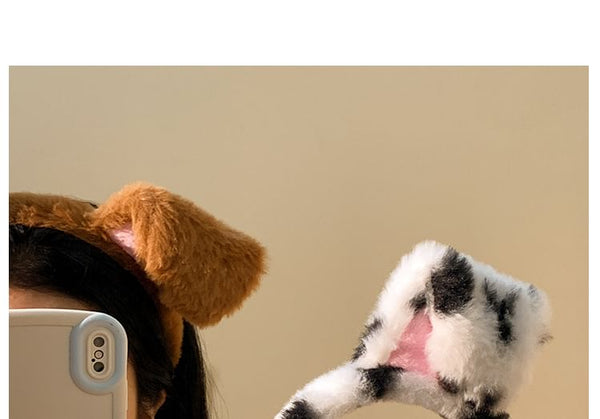 Headband (Various Designs) Wash Chenille Face Ear Animal FashionChic