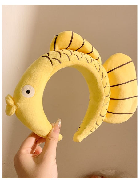 Wash Chenille Headband Face Fish FashionChic