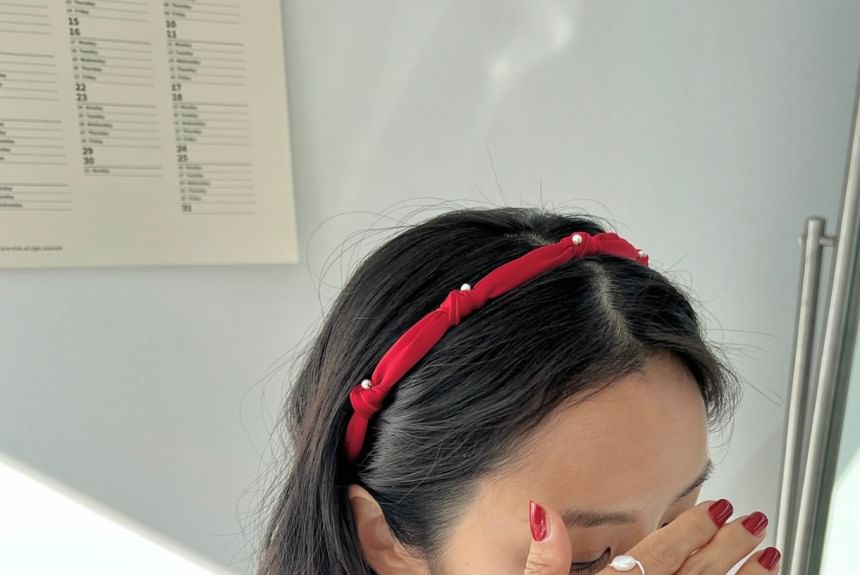 Headband Pearl Faux Knot FashionChic