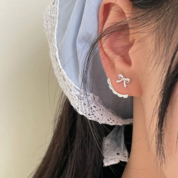 of 3 Bow Earring Set Pairs: FashionChic