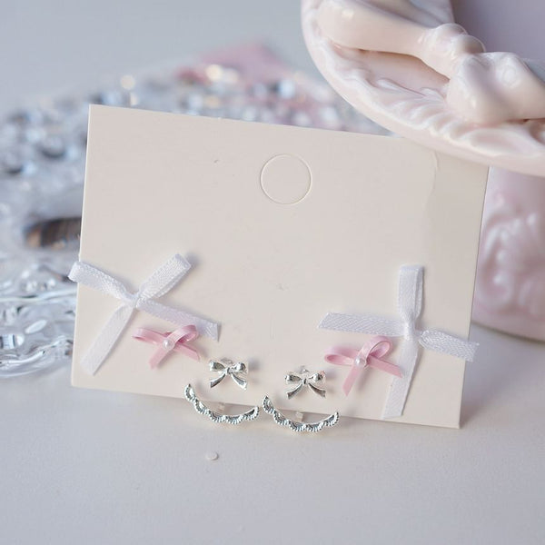 of 3 Bow Earring Set Pairs: FashionChic