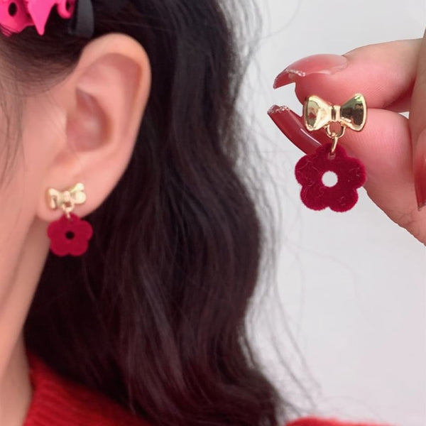 Drop Earring Clip-On Floral / Bow FashionChic