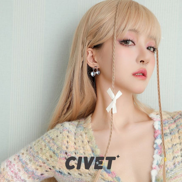 Earring Cherry Heart / Stud Clip-On FashionChic